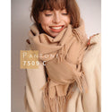 Women Thick Solid-Colored Woolen Scarf