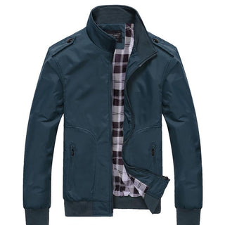 Men Warm Fitting Solid Jacket