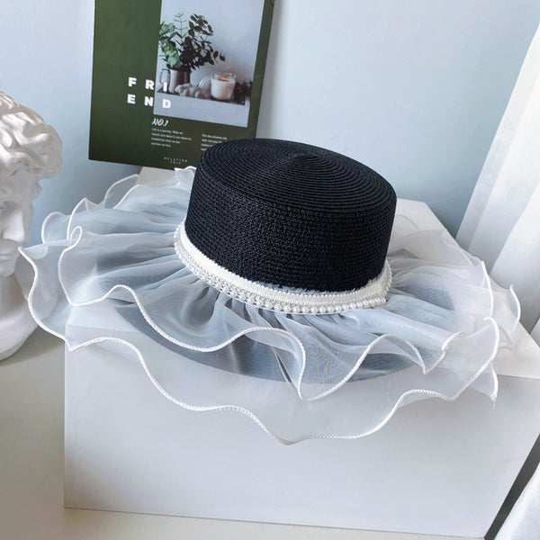 Women Silk-Edged Summer Straw Hat