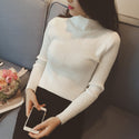 Women Threaded High-Neck Sweater