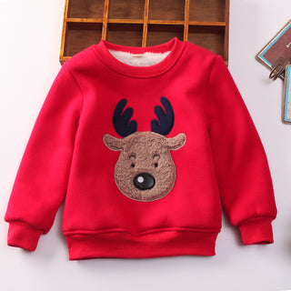 Buy red-face Cotton Pullover Reindeer Sweater