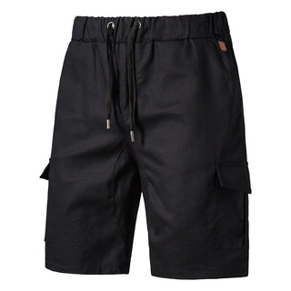 Buy black Men Casual Tooling Multi-pocket Shorts