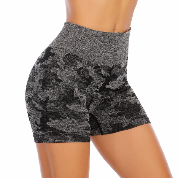 High Stretch Seamless Camouflage Shorts