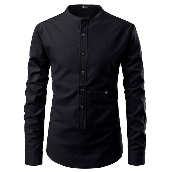 Men Slim Long Sleeve Dress Shirt