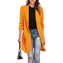 One Button Long Cardigan Blazer