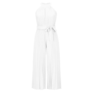 Buy lq268-white Women&#39;s Casual Fashion Solid Color Slim Jumpsuit