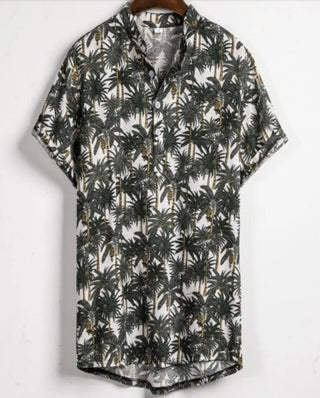 Buy green Men Contrast Color Printing Shirt