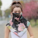 Women Chiffon One-Piece Mask Scarf