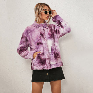 Buy style-2 Double-Sided Plush Loose Fleece Jacket