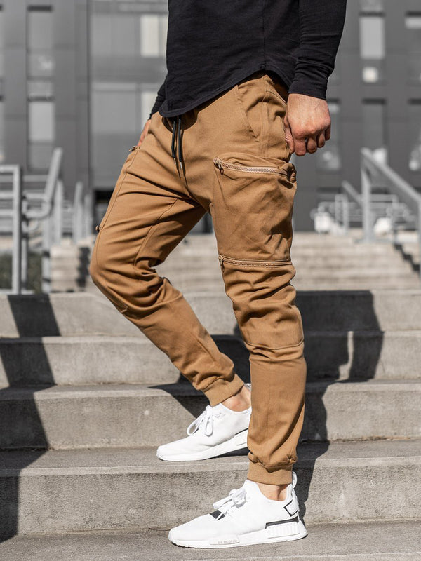 Men Multi Pocket Tethered Pants