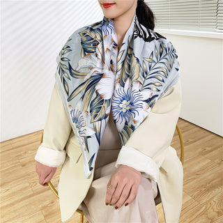 Buy style-5 Women Multi-Patterned Printed Silk Scarf