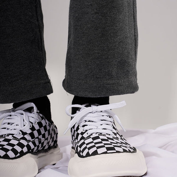 Women Checker Patterned Flat Sneakers