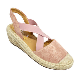 Buy pink Women Baotou Cross Strap Wedge Sandals