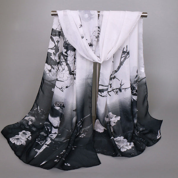 Women Chiffon Printed Scarf