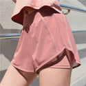 Polyester Mesh Layered Spandex Shorts