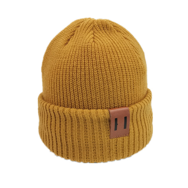 Solid Colored Knitted Wild Wool Hat