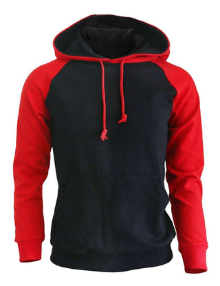 Men Velvet Raglan Sleeve Hoodie