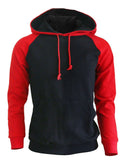 Men Velvet Raglan Sleeve Hoodie