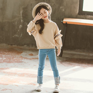 Two-Piece Pullover Sweater and Jeans