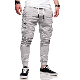 Buy light-grey Men Thin Cotton Casual Pants