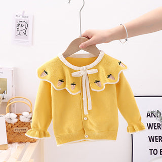 Buy yellow Strawberry Cardigan Knitted Sweater