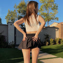 Plain Skirt With Under Shorts