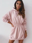 Elasticated Waist Hoodie Dress