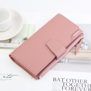 Buy pink Women Long Two-Fold Stacked Wallet