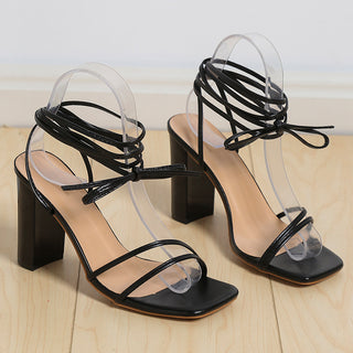 Buy black Women&#39;s Lace Up Strappy Sandals