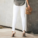 Women Casual Solid Color Breasted Trousers