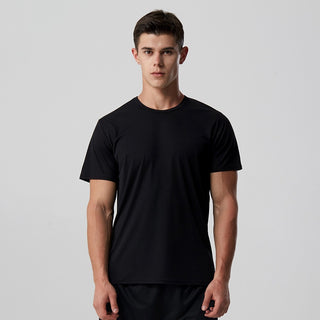 Buy black Men Quick Dry Solid T-Shirts