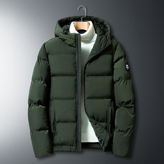 Men Casual Hooded Warm Cotton Jacket