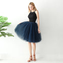 Puff Pleated Mesh A-Line Skirt