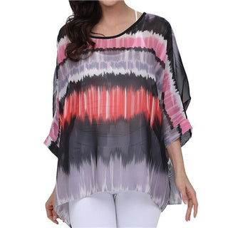 Buy orange Women Bohemian Chiffon Seaside Shawl Top