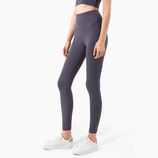 Buy purple Double Line High Waist Nylon Leggings