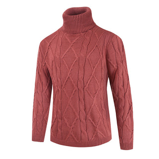 Buy red Men Solid Colored Turtleneck Sweater