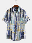 Men Fashion Casual Print Hawaiian Shirt