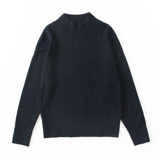 Buy black Men Loose Solid Colored Cotton Sweater