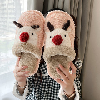 Buy pink Reindeer Plush Slip-on Comfort Shoes