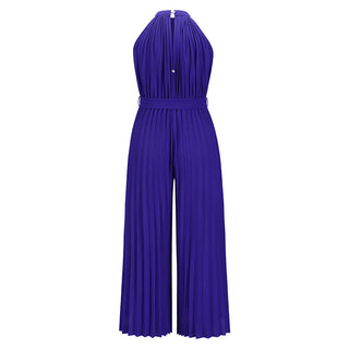 Buy lq268-dark-blue Women&#39;s Casual Fashion Solid Color Slim Jumpsuit