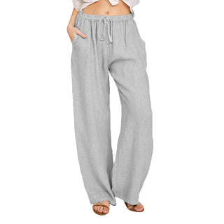 Buy light-gray Elastic Waist Loose Jogger Pants With Pockets