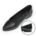 Women's Leather Soft Sole Black Flat Shoes