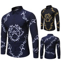 Men Flower Print Slim Fit Shirt