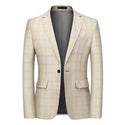 Men Slim Fit Plaid Blazer