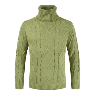 Men Solid Colored Turtleneck Sweater