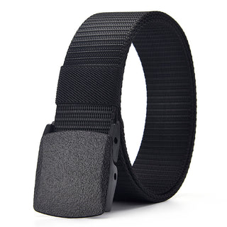 Buy black Men Canvas Automatic Buckle Outdoor Belt