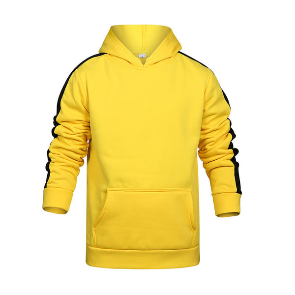 Men Striped Casual Cotton Hoodie