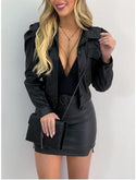 Women Lapel Cardigan Short Jacket