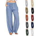 Elastic Waist Loose Jogger Pants With Pockets