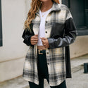 Casual Double Pocket Plaid Jacket